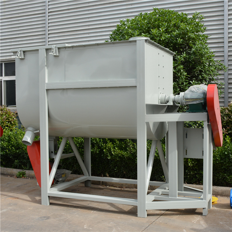 电动饲料搅拌机 小型卧式干粉有机肥混合机 牛羊草料电动搅拌设备