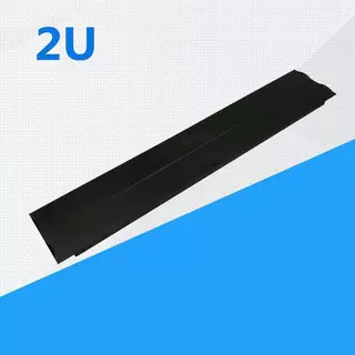 盲板机柜19英寸1U阻燃挡板2U/4u假面盖板黑色塑料卡扣免螺丝安装