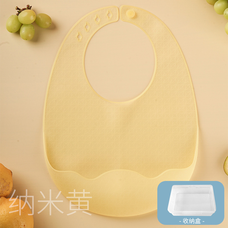 宝宝吃饭超薄硅胶围兜儿童饭兜婴儿柔软轻薄防水围嘴口水兜口水巾|undefined