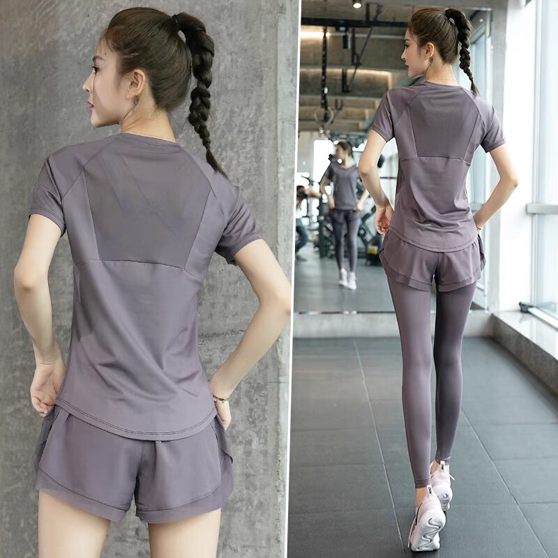Yoga Clothes for Women in Summer Thin Internet Celebrity Fashion Sexy Gym Quick-Drying Running Professional Classy Sports Suit for Women