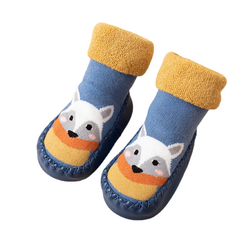 Baby Shoes And Socks Terry Thick-soled Non-slip 2022 New Cross-border Baby Socks Autumn And Winter Cartoon Floor Socks For Children