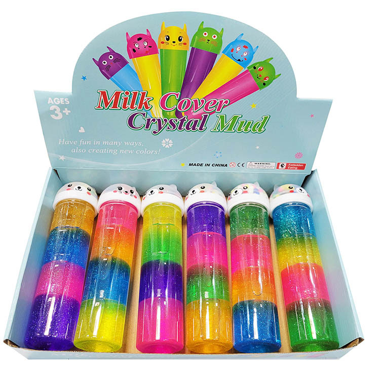 Perla de colores de cristal barro espuma pegamento Delgado fabricante Amazon Children's cristal barro burbuja soplado gradiente