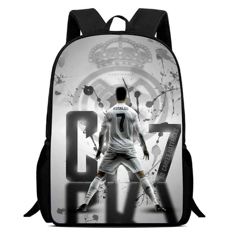 Amazon crossover nueva mochila con estampado periférico de futbolista mochila escolar para estudiantes mochila para niños