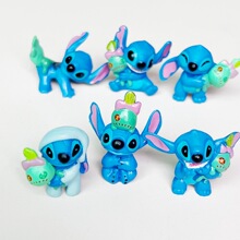 卡通迷你抱阿金史迪仔公仔 微景观装饰公仔人偶玩具桌面摆件