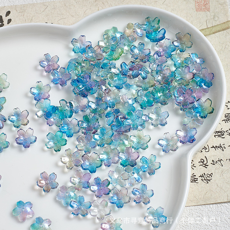 ブレスレット人気の釉薬花 10 ミリメートル 5 花びら桜手作り古代スタイルのヘアピン韓服 diy ジュエリーアクセサリー|undefined