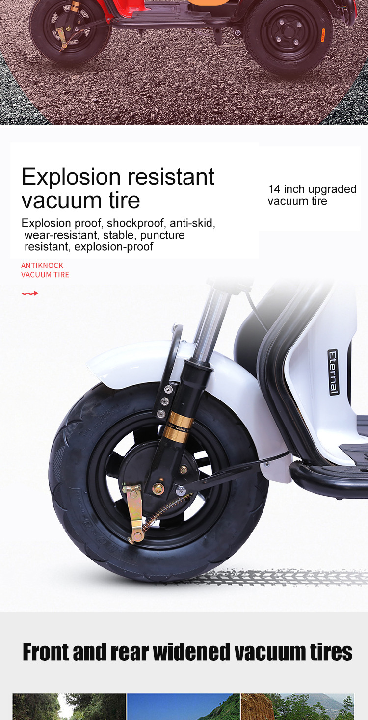 Electric Mobility Scooter Long Range 120km Customizable Battery