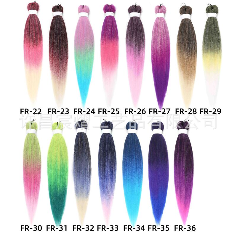 Wig Russian cross-border wig braid three-color Xuchang wig 26 inch 90g fluffy a generation wig