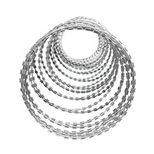 不锈钢刀片刺绳围墙防护防盗双螺旋滚刀式刺笼厂区刺丝铁丝网批发