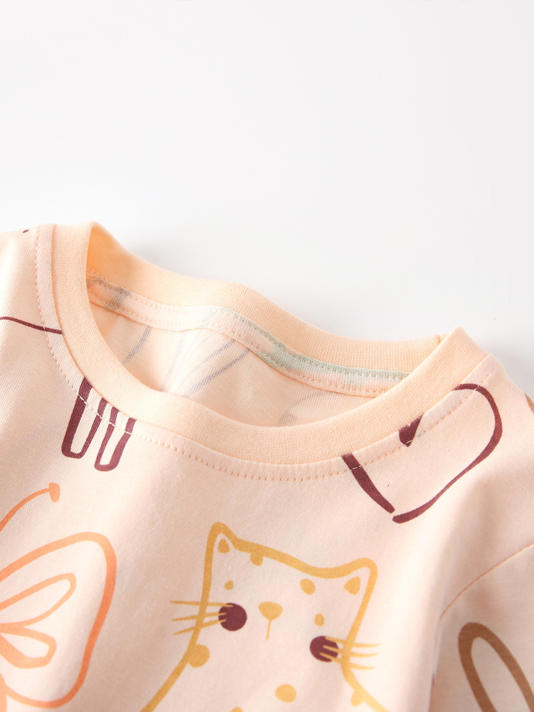 Malwee transfronterizo conjunto de niñas otoño y invierno nuevo estilo europeo y americano de niños de cuello redondo de manga larga ropa doméstica de dos piezas