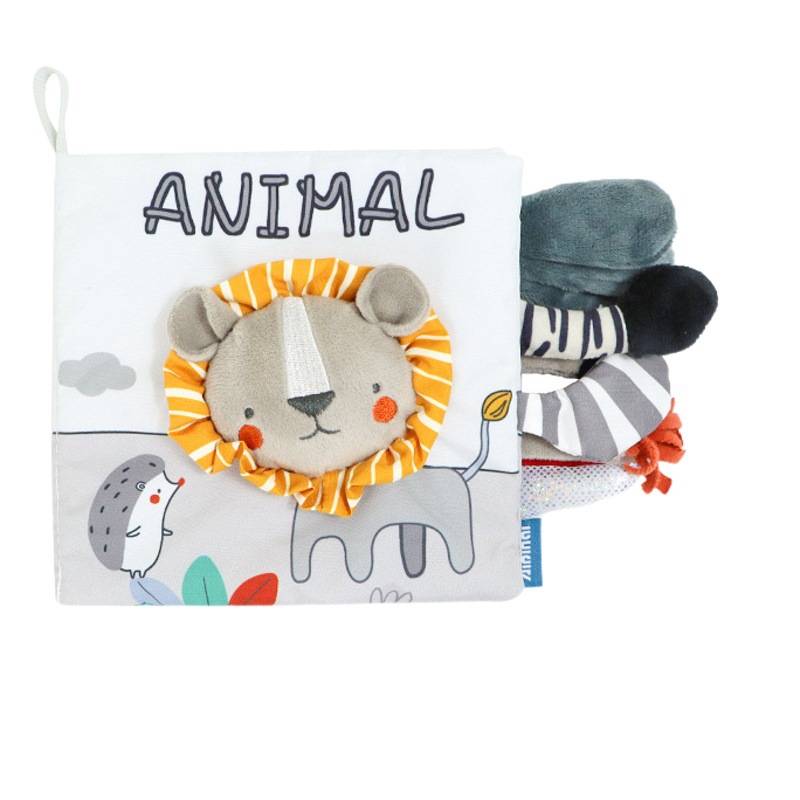 Aipinqi nuevo bebé visual cola blanco y negro libro de tela Bebé a prueba de lágrimas de educación temprana estereoscópica libro cognitivo Juguetes