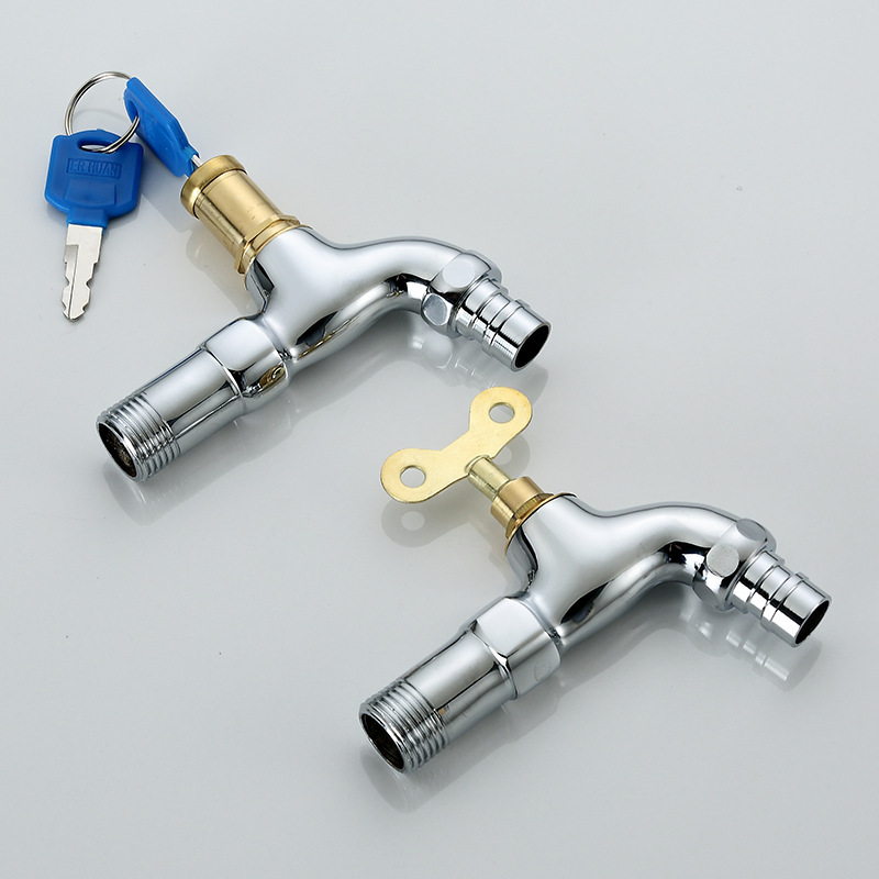 Zaokang Outdoor Faucet with Lock Outdoor Anti-Freeze Anti-Theft Lock Tap Water Brass Washing Machine Stainless Steel with Key