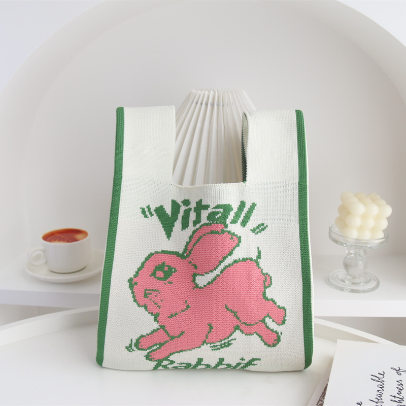 オリジナルデザイン中秋節月兎ニット手バッグギフトバッグ包装袋手提げ袋焙煎お土産袋|undefined