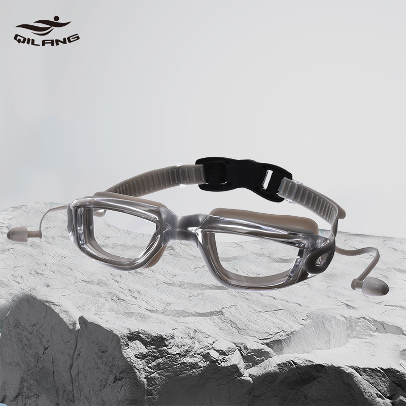 Gafas de Buceo y Natación con Tapones Integrados de PC Electrochapado Impermeable Antivaho Unisex image 12