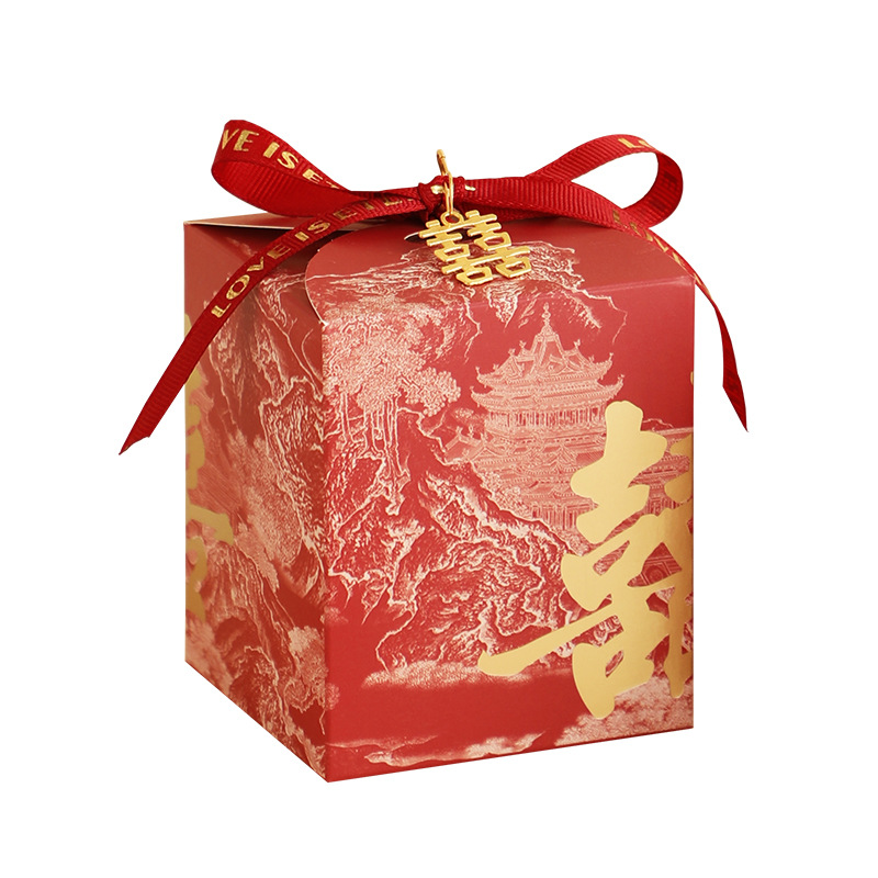 Nueva caja de azúcar de boda caja de azúcar de nicho de alto nivel sensación de boda creativa caja de regalo caja de cartón