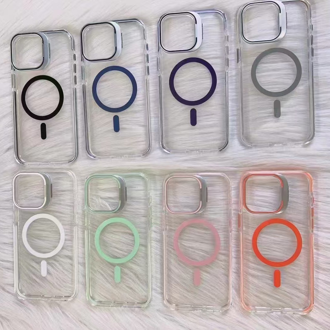 Soporte de lente magnético IPhone16promax/15pro anti-caída Apple 16 Simple 13 Funda para teléfono móvil 14