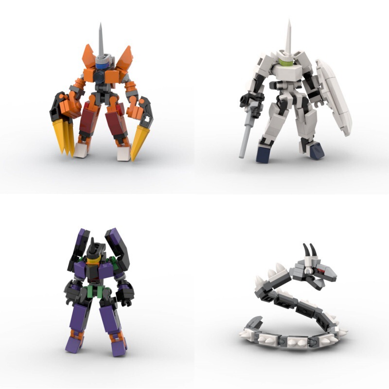 Mini Q-Version Mecha Building Blocks, Exoskeleton Small Robot Assembly Model, Children's Toy Compatible with Domestic Wholesale Mini Q-Version Mecha Building Blocks, Exoskeleton Small Robot Assembly Model, Children's Toy Compatible with Domestic Wholesale