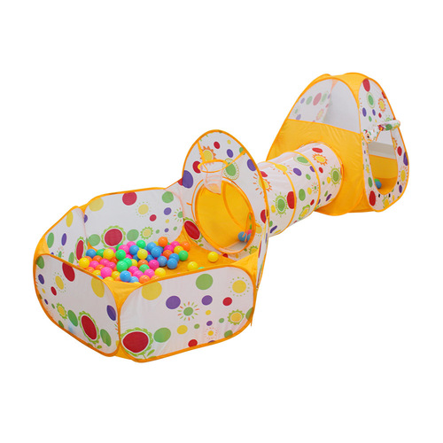 Cross-border Amazon super large three-in-one children's tent indoor foldable play house crawl tunnel shooting ball pool