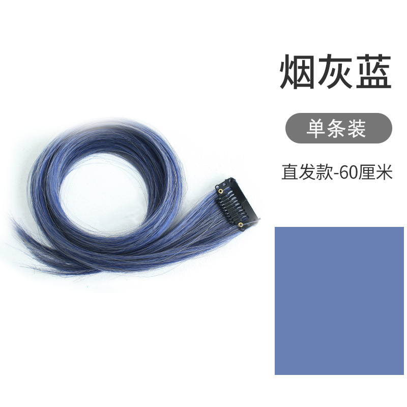 Gradiente orejas colgantes pelucón mujer verano pinch pelucón de color cabello largo extensión de cabello falso cabello colgante teñido pelucón