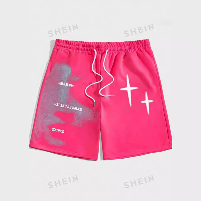 2026 Hot Sale 3D Digital Print Pink Shiny Star Women's Casual Breathable Sports Shorts Loose Versatile Pants