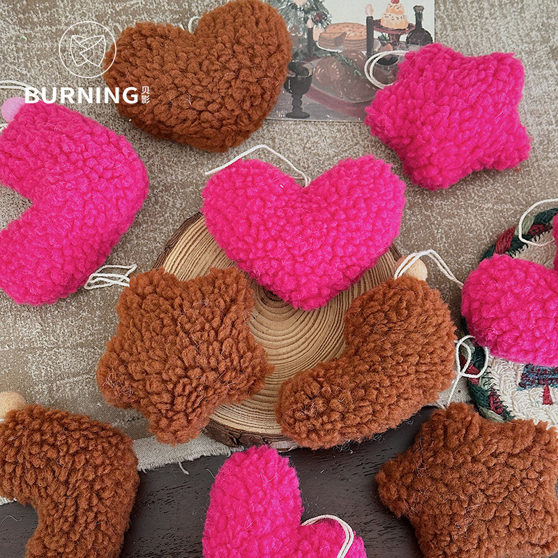Xinfan Christmas Korean Simple Lamb Wool Series Christmas Pendant Atmosphere Decorative Small Accessories Florist Diy Xinfan Christmas Korean Simple Lamb Wool Series Christmas Pendant Atmosphere Decorative Small Accessories Florist Diy