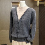 2025秋冬新款假两件毛衣针织上衣宽松中老年一体绒洋气时尚女装，女装针织衫/毛衣，妃慕昵服饰