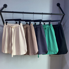 欧美高街潮牌260g华夫格开叉休闲短裤沙滩裤shorts