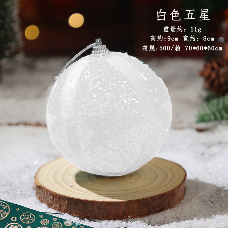 8cm bola de Navidad decoración de árbol de Navidad colgante de bolas de colores colgante colgante de Navidad decoración de Navidad accesorios de decoración