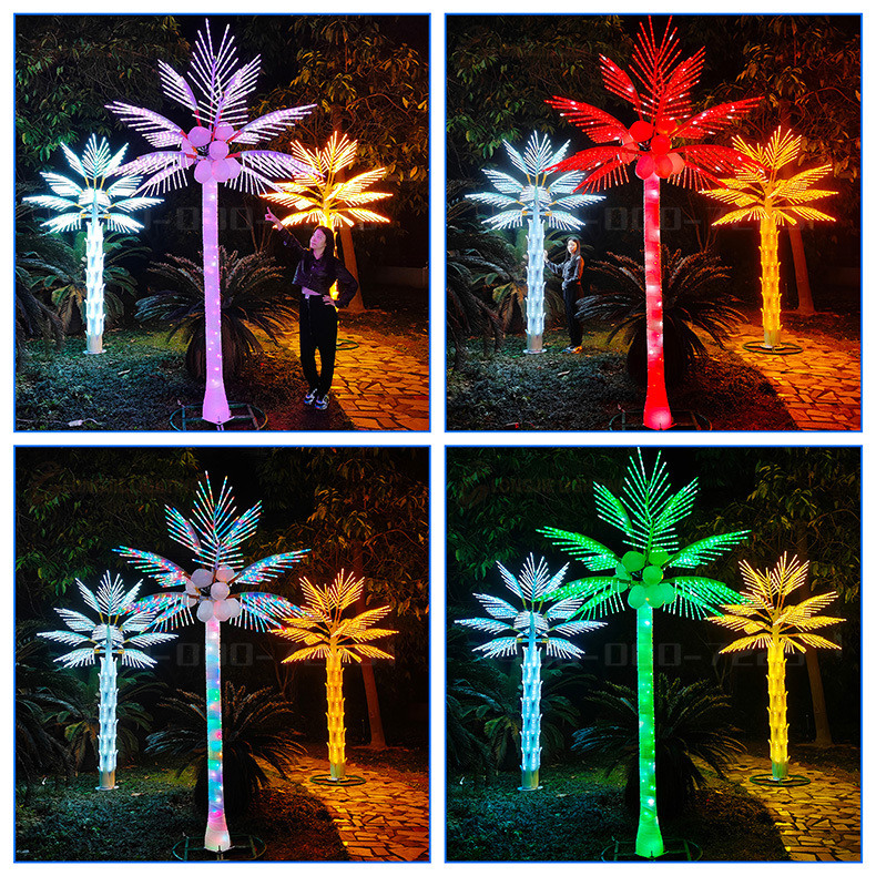 高3米 宽2米12叶七彩同步闪椰子树 高3米 宽2米16叶七