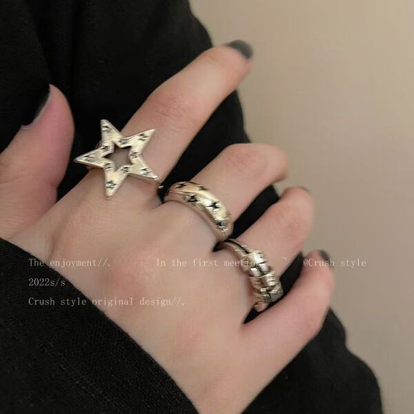 Retro one size fashionable elegant small design ring hip-hop style