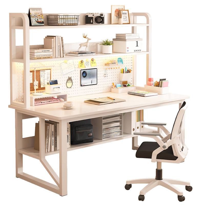 Escritorio de computadora, estante doméstico, dormitorio estudiantil, escritorio de escritura, escritorio de escritorio multifuncional con agujeros, escritorio de oficina