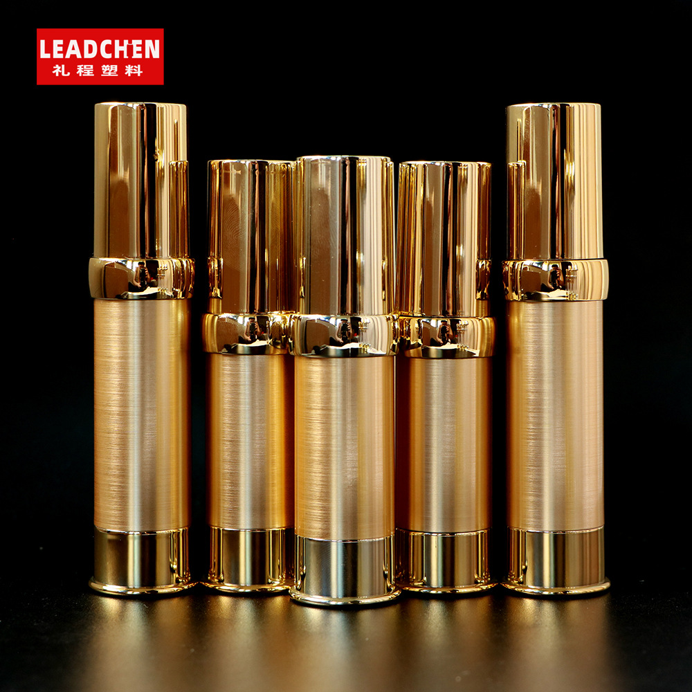 15ml20ml30ml新款透明真空瓶 包金包银电镀喷雾瓶 全罩乳液瓶