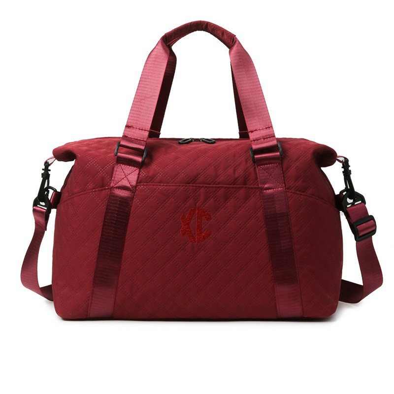 Fábrica al por mayor 2024 nuevo Oxford tela bolsa de viaje rombo moda color sólido gran capacidad húmeda y seca separación bolsa de embarque