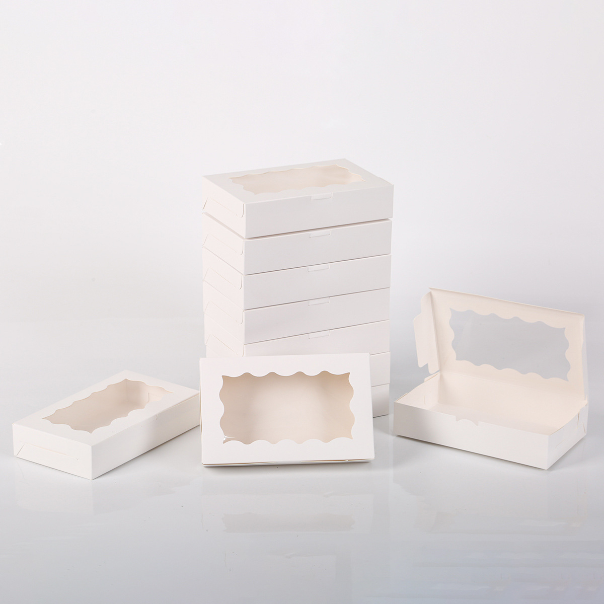 烘焙包装开窗蛋糕盒雪媚娘包装盒露营包装甜品批发外卖打包盒