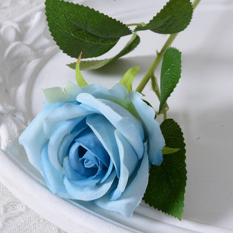 模擬バラシングル感触ベルベットホーム結婚式の装飾バレンタインデー人工模擬花造花卸売|undefined