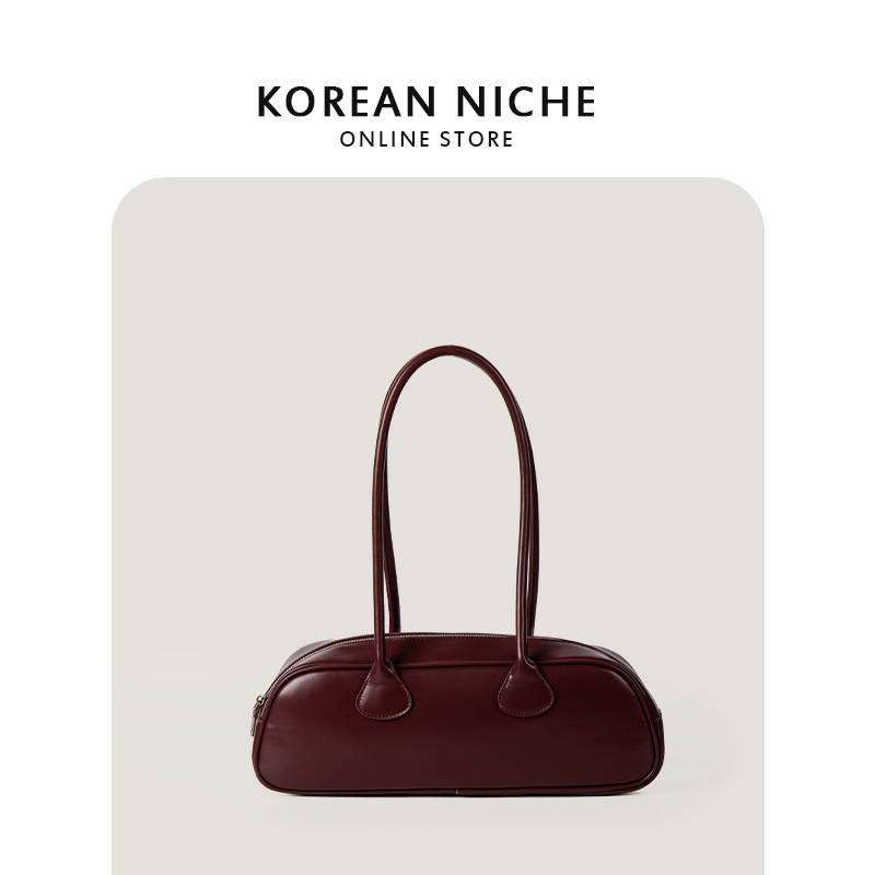 2024 New Korean Niche Design Ins Single Shoulder Underarm with Female Texture and Large Capacity Handheld Stick Bag_voghion.com