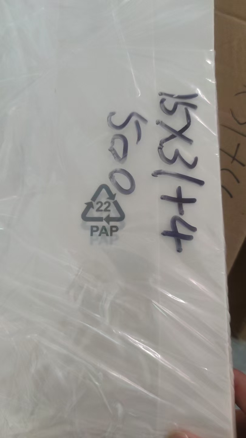 Bolsa de papel glasin bolsa de papel de cera translúcida bolsa de ropa impresión degradable bolsa de papel de cera blanca en stock