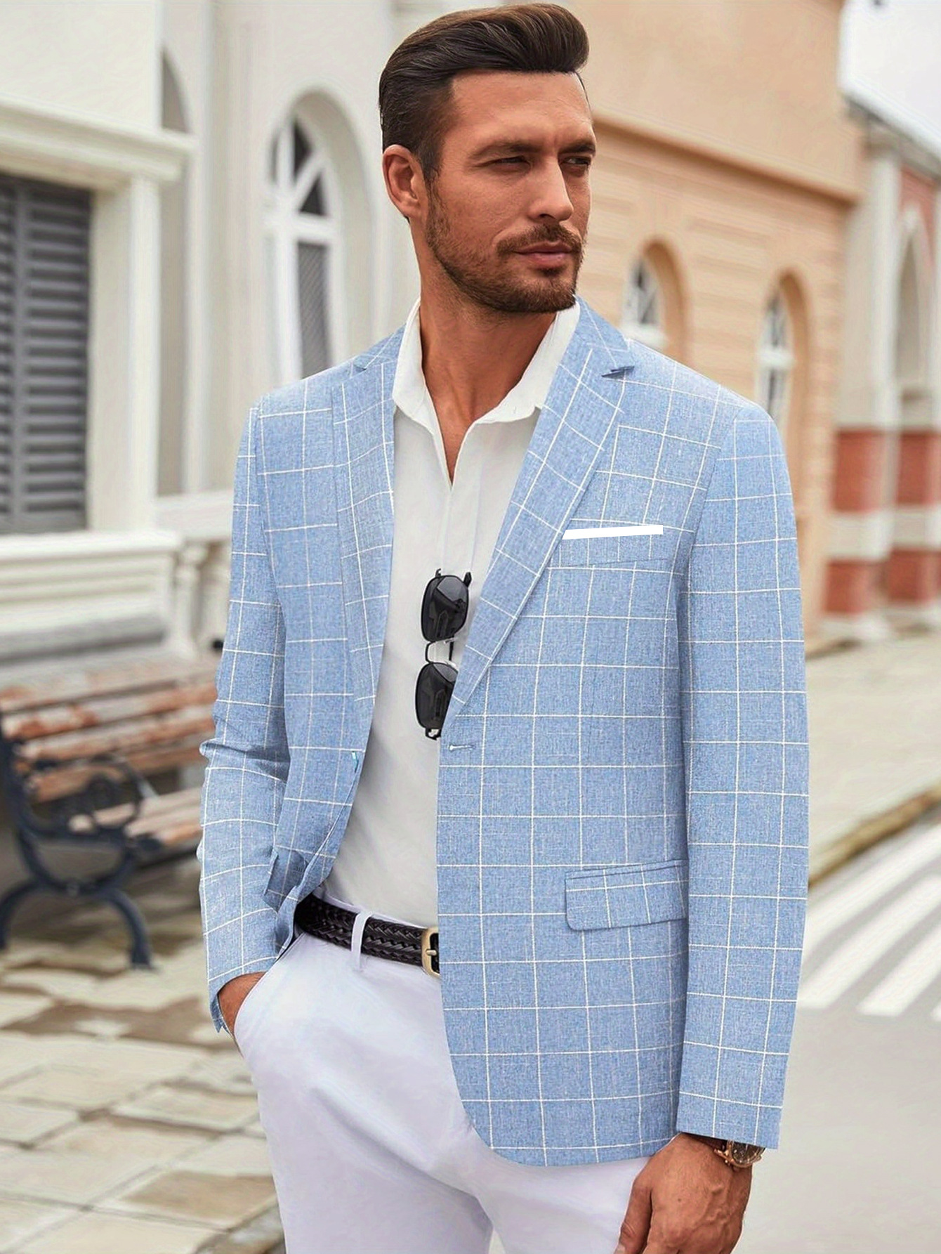 Primavera y otoño nuevo traje hombre de mediana edad negocios ocio retrógrado hombre traje de una sola pieza chaqueta de padre sin quemar