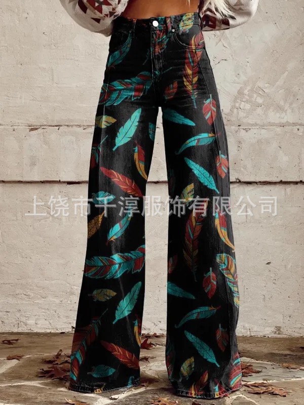 人気の独立系サイト Xiyin TEMU AliExpress ebay ヨーロッパとアメリカの貿易大きいサイズの女性のカジュアルパンツ薄い模造ジーンズ|undefined