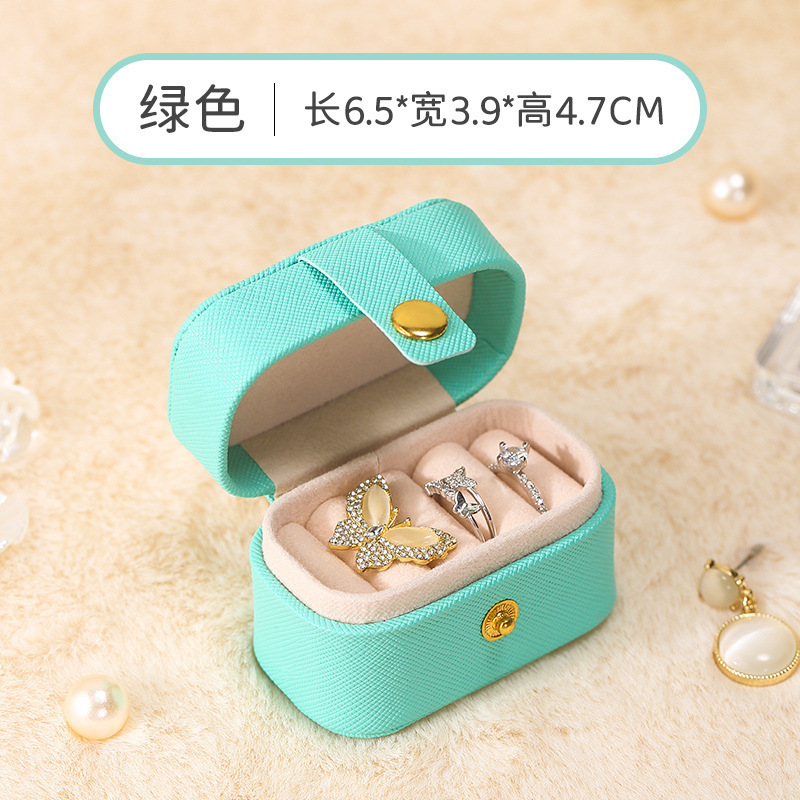 ポータブルジュエリーボックス収納ボックスミニ絶妙なイヤリングイヤリングリングボックストラベルポータブル小さなジュエリーボックス|undefined