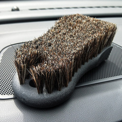 Large solid wood pure soft horsehair car cleaning daily necessities home shoe brush dust removal oiling polishing dust brush