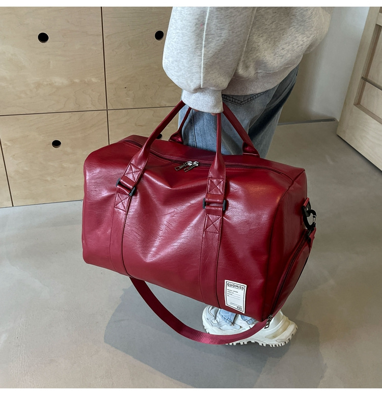 Men's high-end travel bag, large-capacity sports and fitness bag, women's leather travel clothes, luggage bag for men undefined