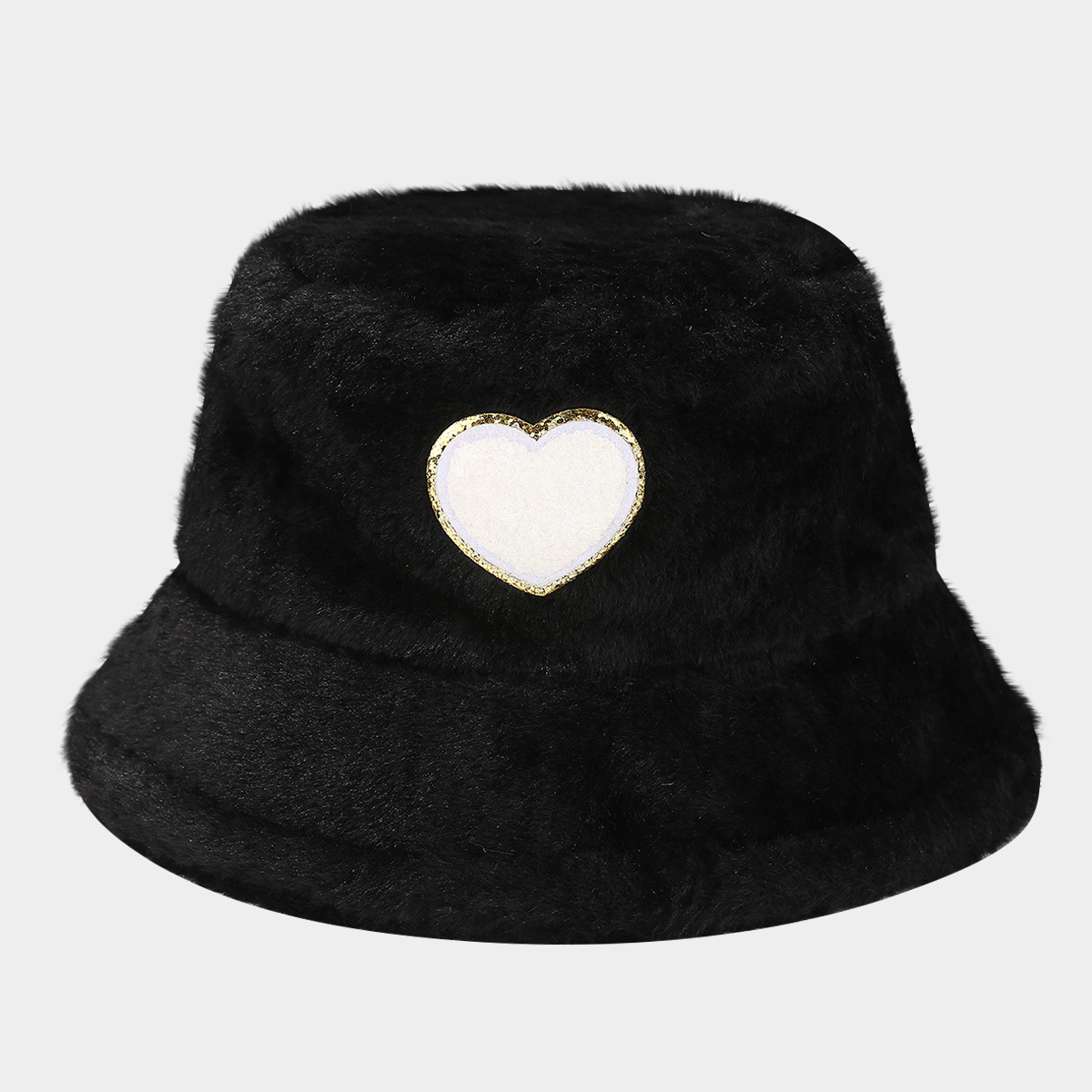 Ins nuevos sombreros de lavabo etiquetados con amor, sombreros de pescador de felpa de todo fósforo de moda para damas, sombreros cálidos para parejas al aire libre de invierno