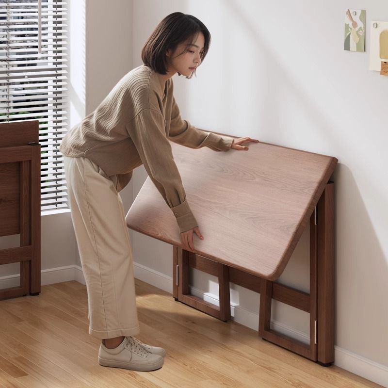 Lehongtu Foldableing Table A-2 Type Household Dining Table Student Foldableing Desk Writing Desk Free of Installation