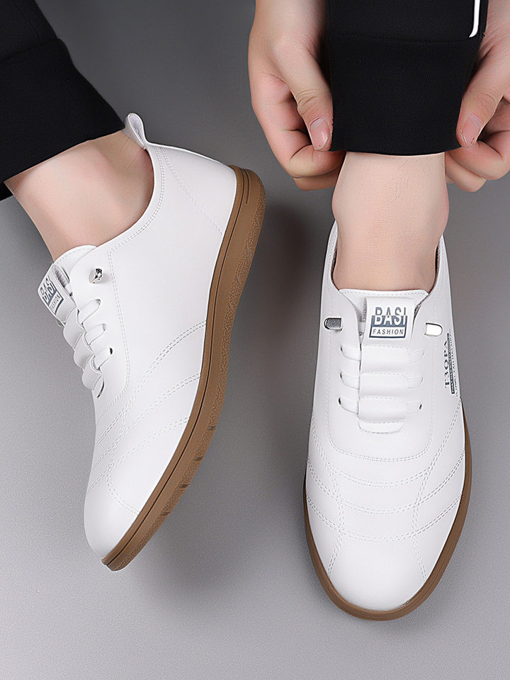 Giày lười nam da mềm đế mềm dạng slip-on phong cách retro, giày da nam thường ngày — Màu trắng 9173, Màu đen 9173, Màu đen cotton chi tiết 24