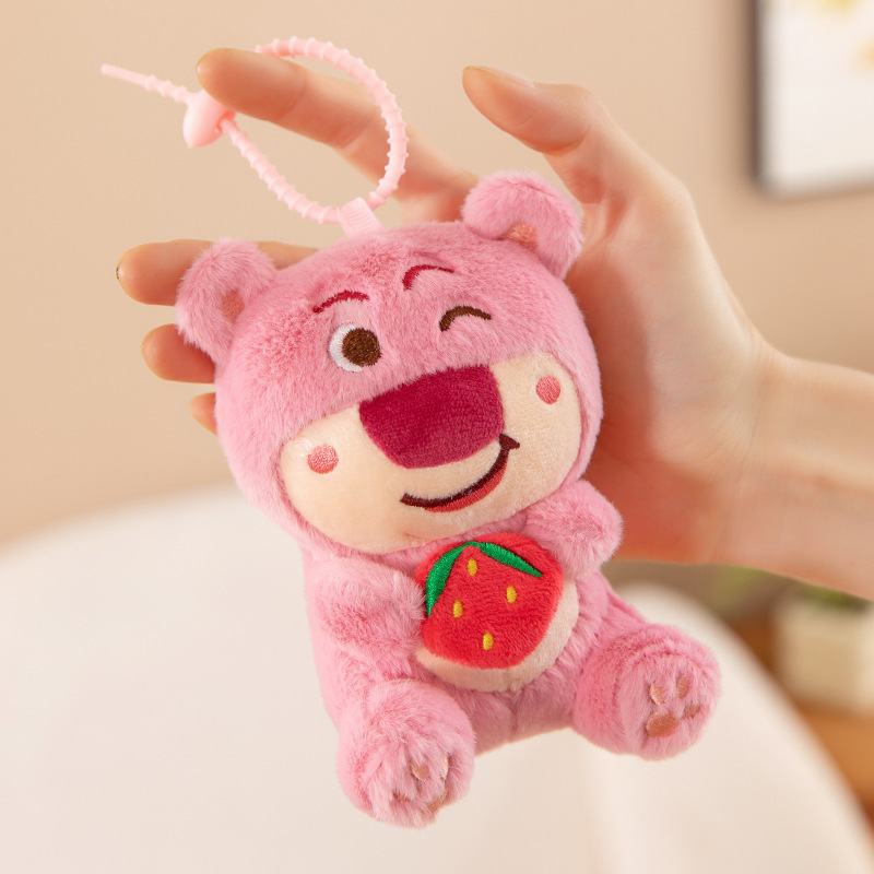 Nuevos juguetes de peluche colgantes muñeca máquina muñeca bolsos lindos colgantes bolsos colgantes llaveros al por mayor