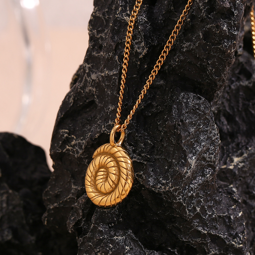 Thread Spiral Snail Stainless Steel Fine Jewelry