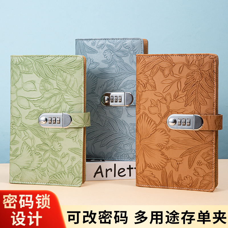 Cross-border deposit this pattern deposit single clip financial storage book bookkeeping book saving this high-grade combination lock custom wholesale