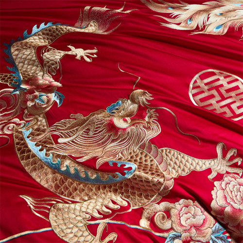 New Product 100-count 100% Cotton Long Staple Cotton Wedding Quilt Embroidered 4-Piece Set 6-Piece Set 8-Piece Set Bedding Set