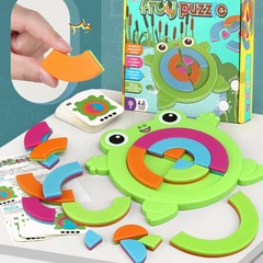 Frog building block puzzles, leisure and brain-stimulating desktop games, parent-child games, kindergarten early education educational toys