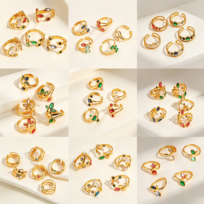 Fashionable Titanium Steel Ring, European and American Style, Butterfly and Wheat Ear Design, Elegant and Versatile for Women, High-End Feel, Stainless Steel Ring Jewelry